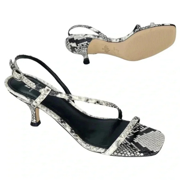 Marc Fisher Gove2 Snake Print Leather Womens Heeled Sandal Size 9.5M - Picture 13 of 15